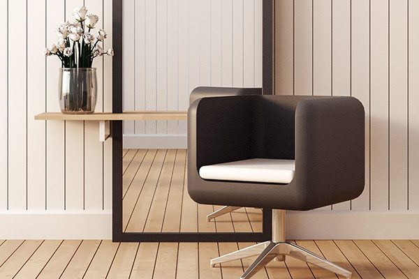 Modern & living salon interior / 3D render image